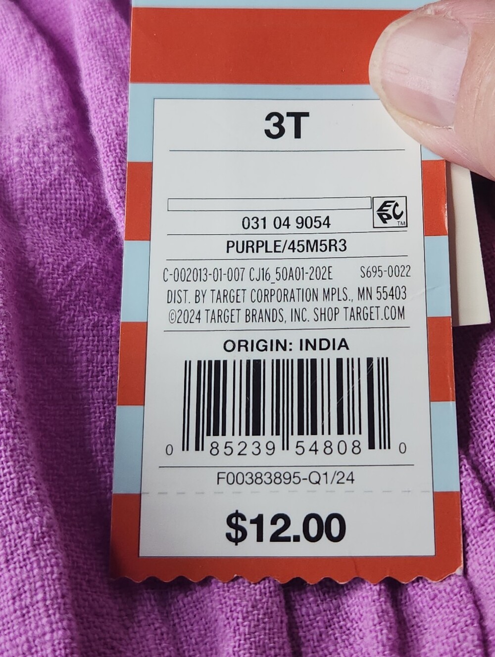 Toddler Girls' Gauze Dress - Cat & Jack Neon Purple 3T - Picture 5 of 11